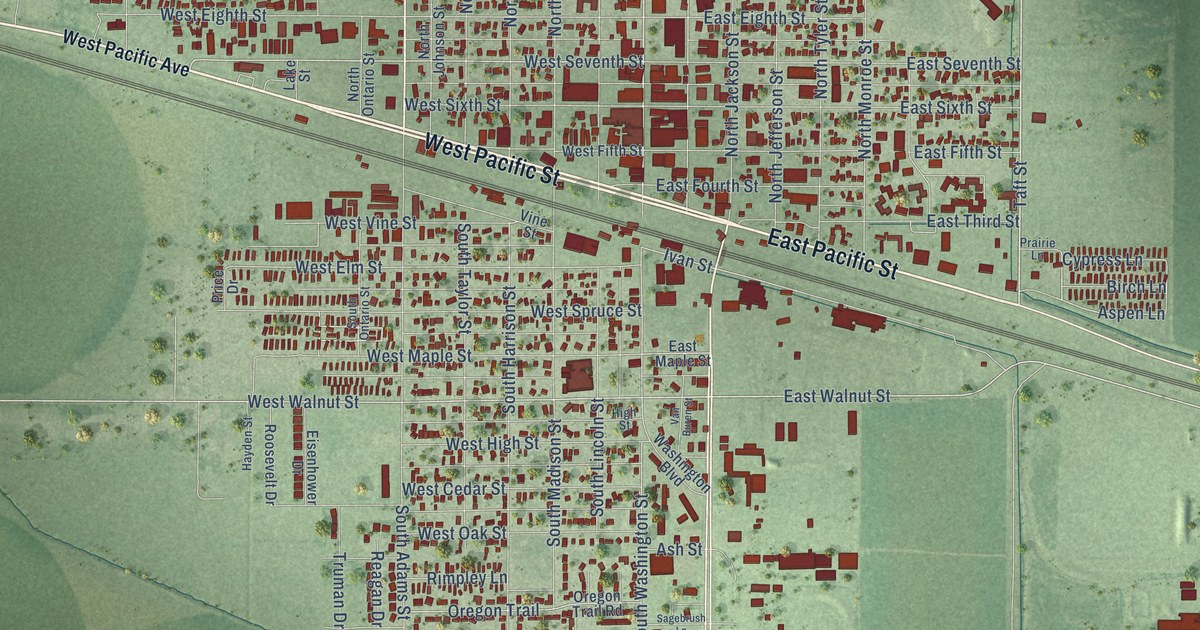 Map of Lexington, Nebraska in 2026
