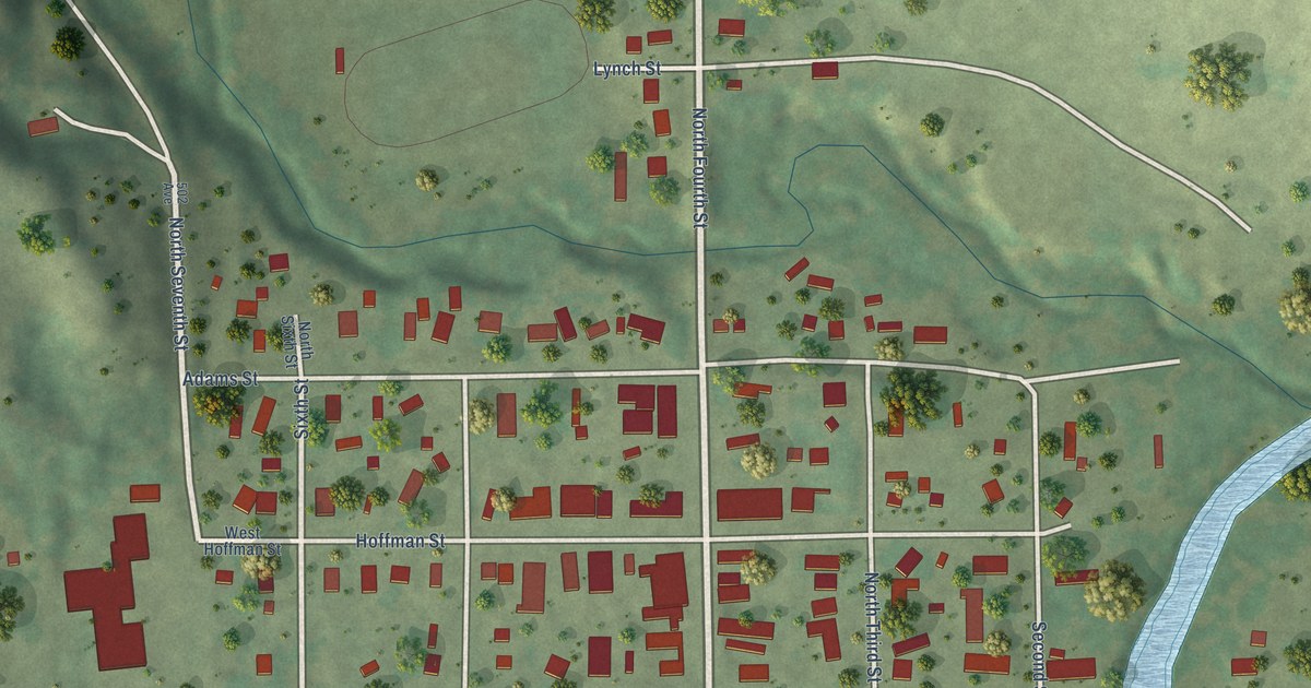 Map of Lynch, Nebraska in 2026