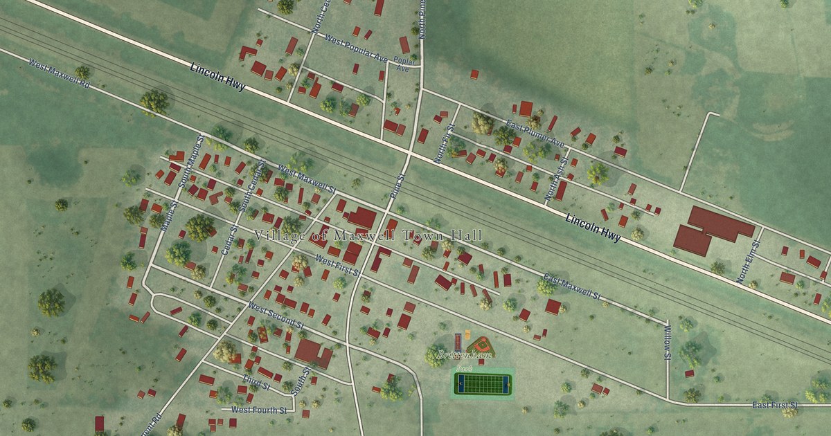 Map of Maxwell, Nebraska in 2026