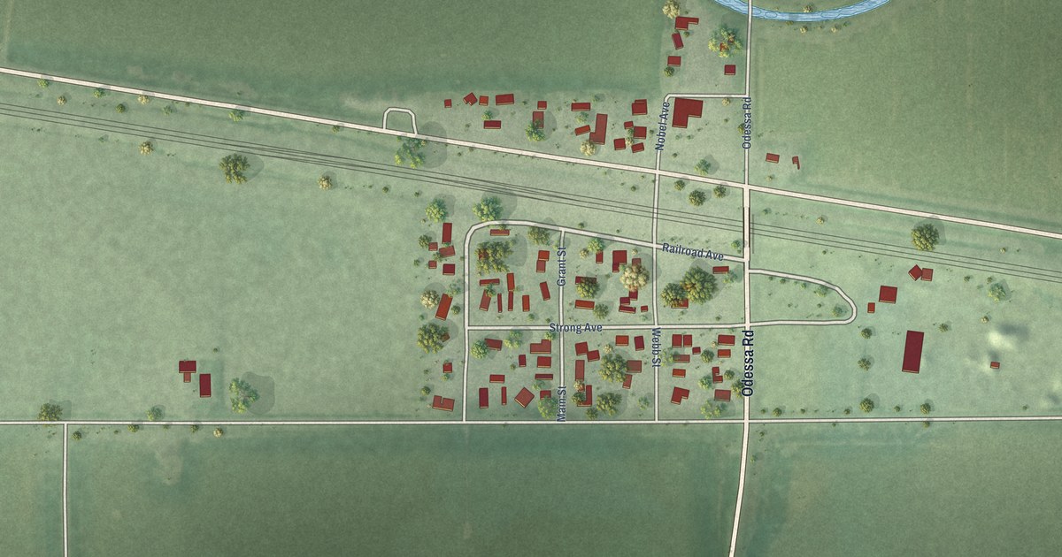 Map of Odessa, Nebraska in 2026