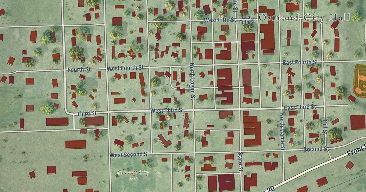 Map of Osmond, Nebraska in 2026