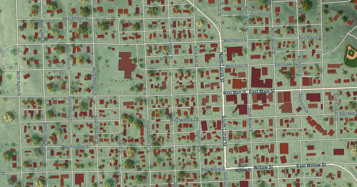 Map of Pierce, Nebraska in 2026