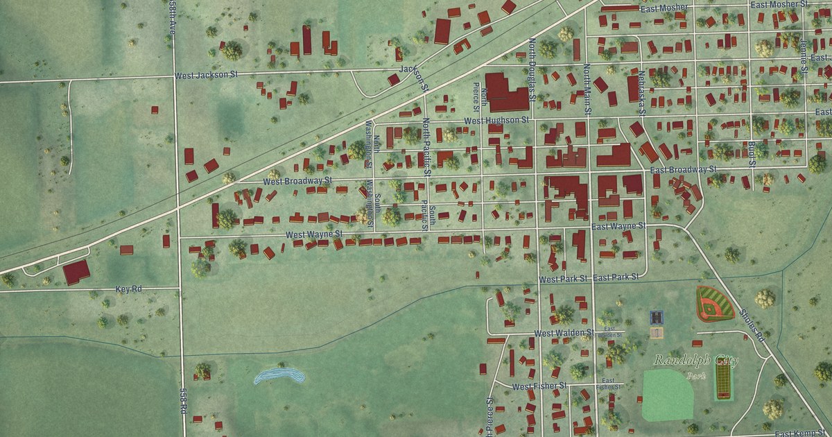 Map of Randolph, Nebraska in 2026