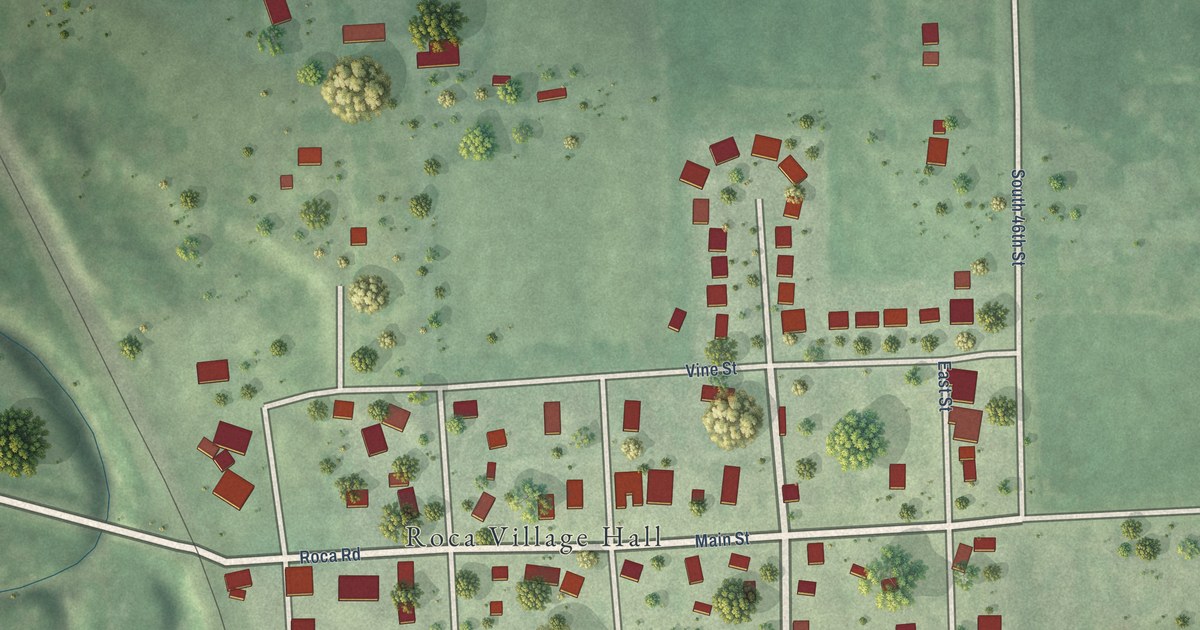 Map of Roca, Nebraska in 2026