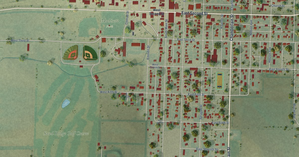 Map of Rushville, Nebraska in 2026