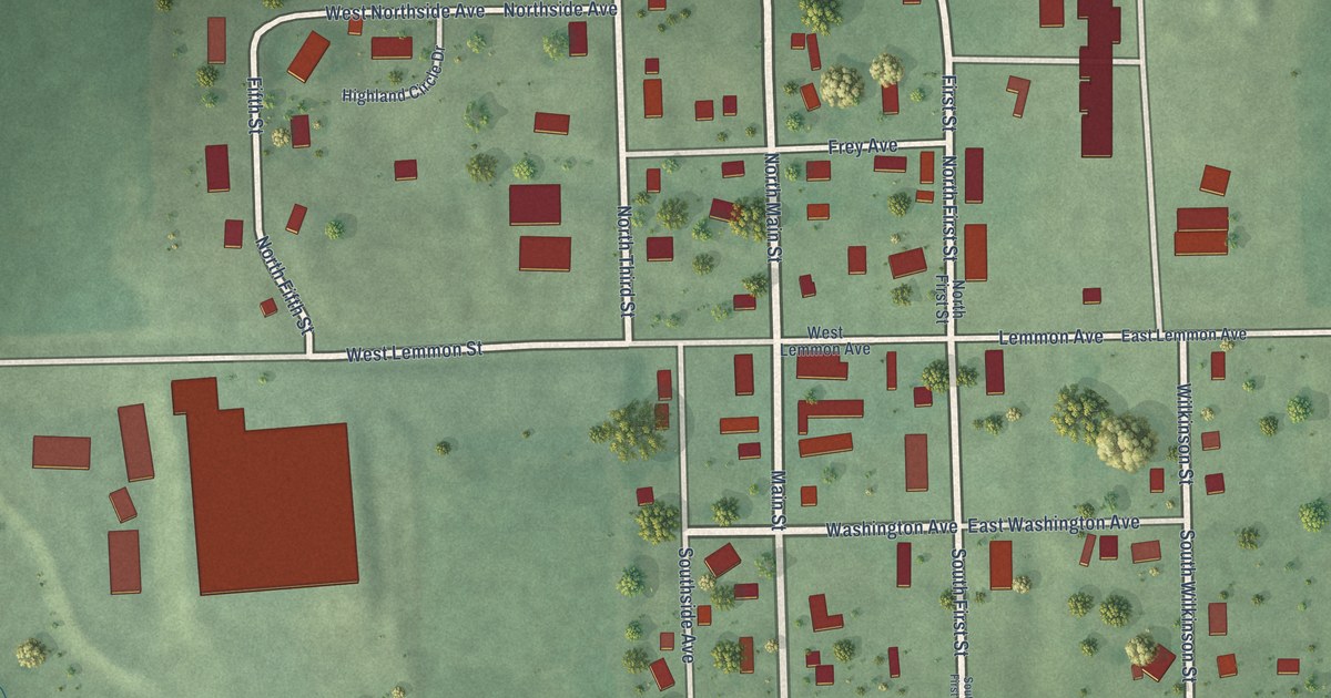 Map of Thurston, Nebraska in 2026