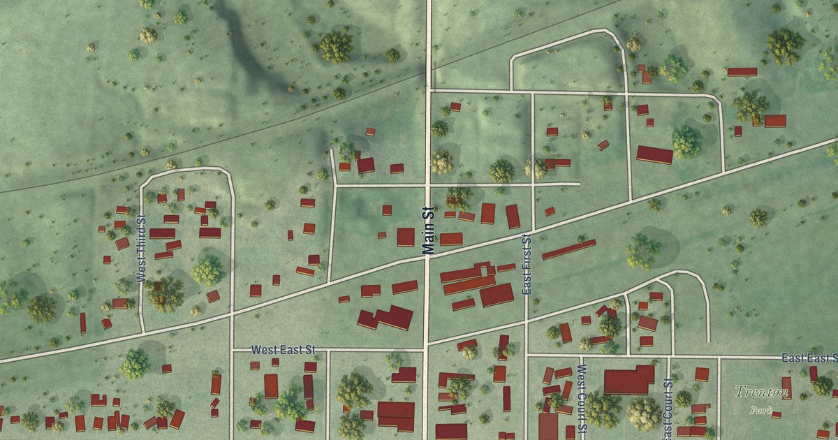 Map of Trenton, Nebraska in 2026