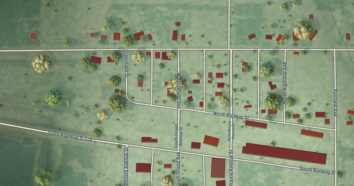 Map of Upland, Nebraska in 2026
