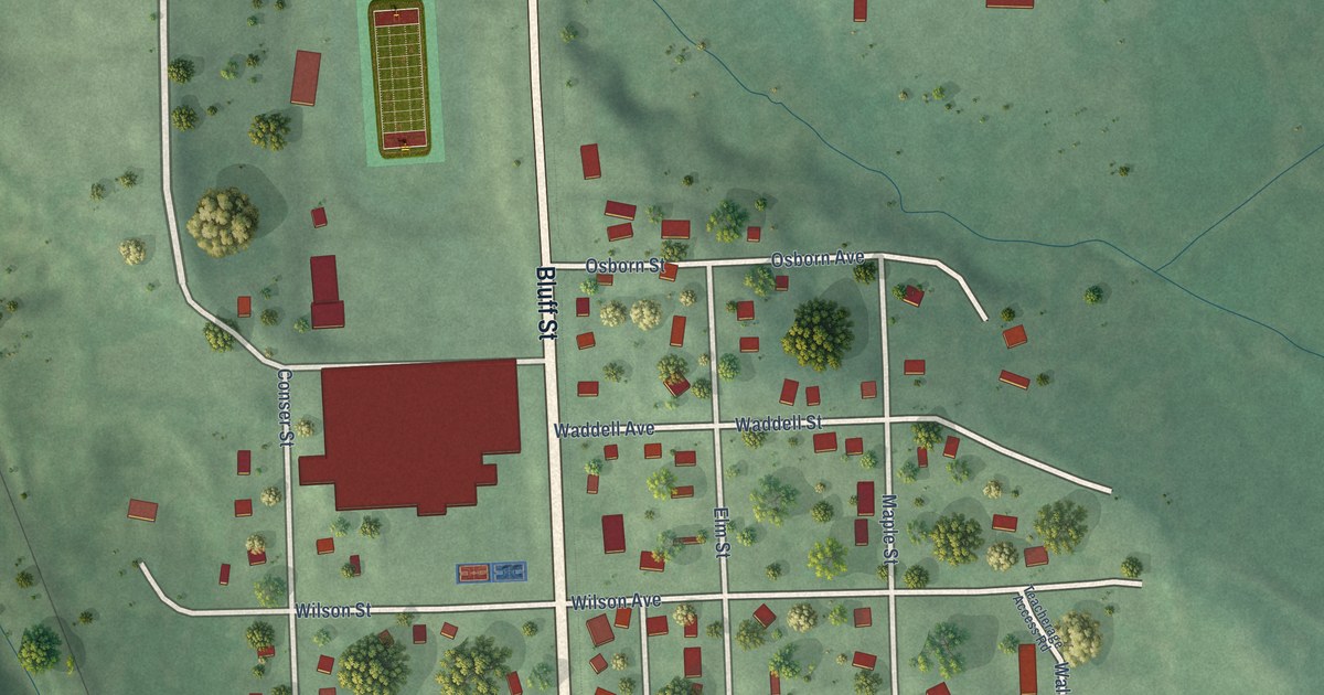 Map of Winnebago, Nebraska in 2026