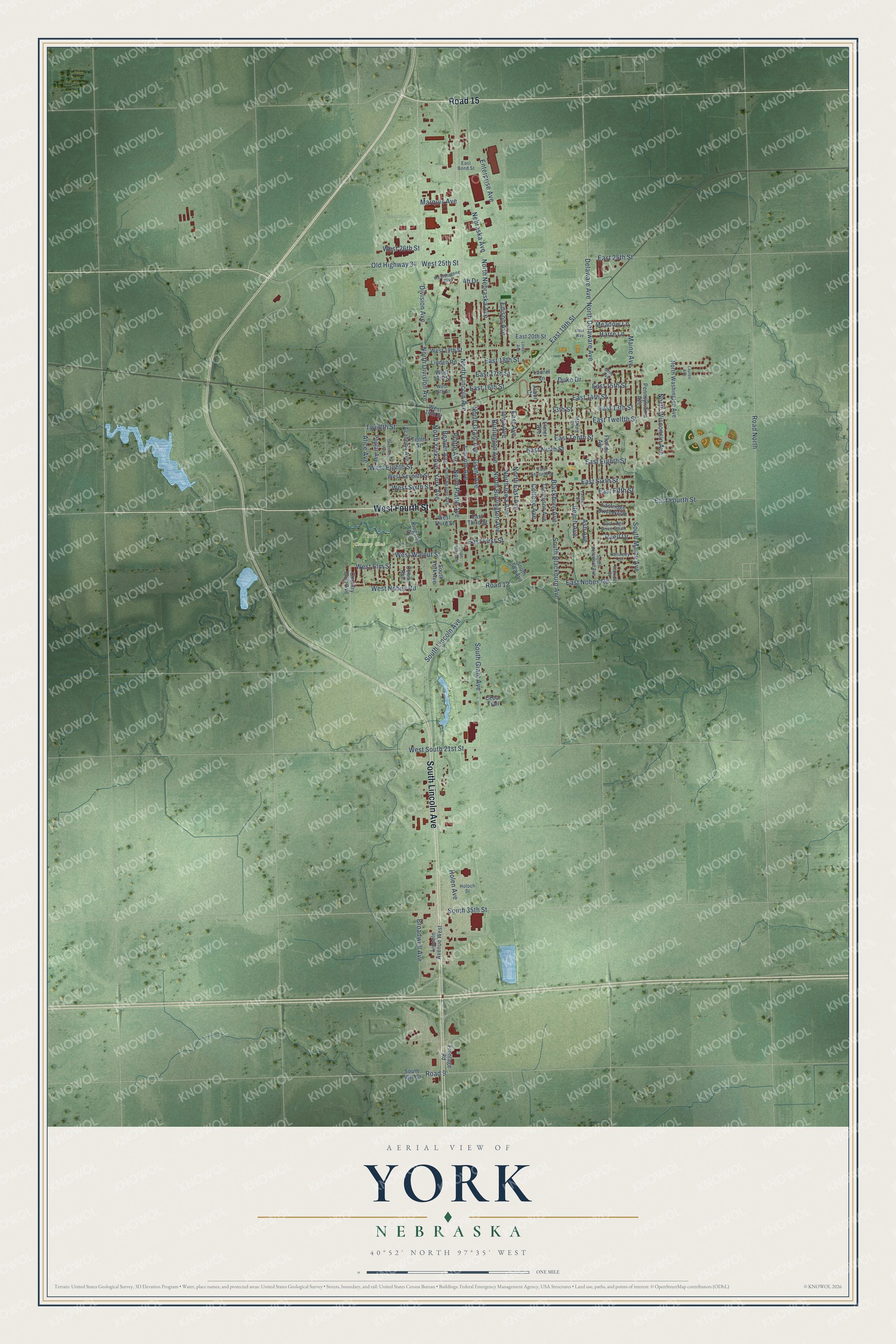 Watermarked full-map preview of York, Nebraska