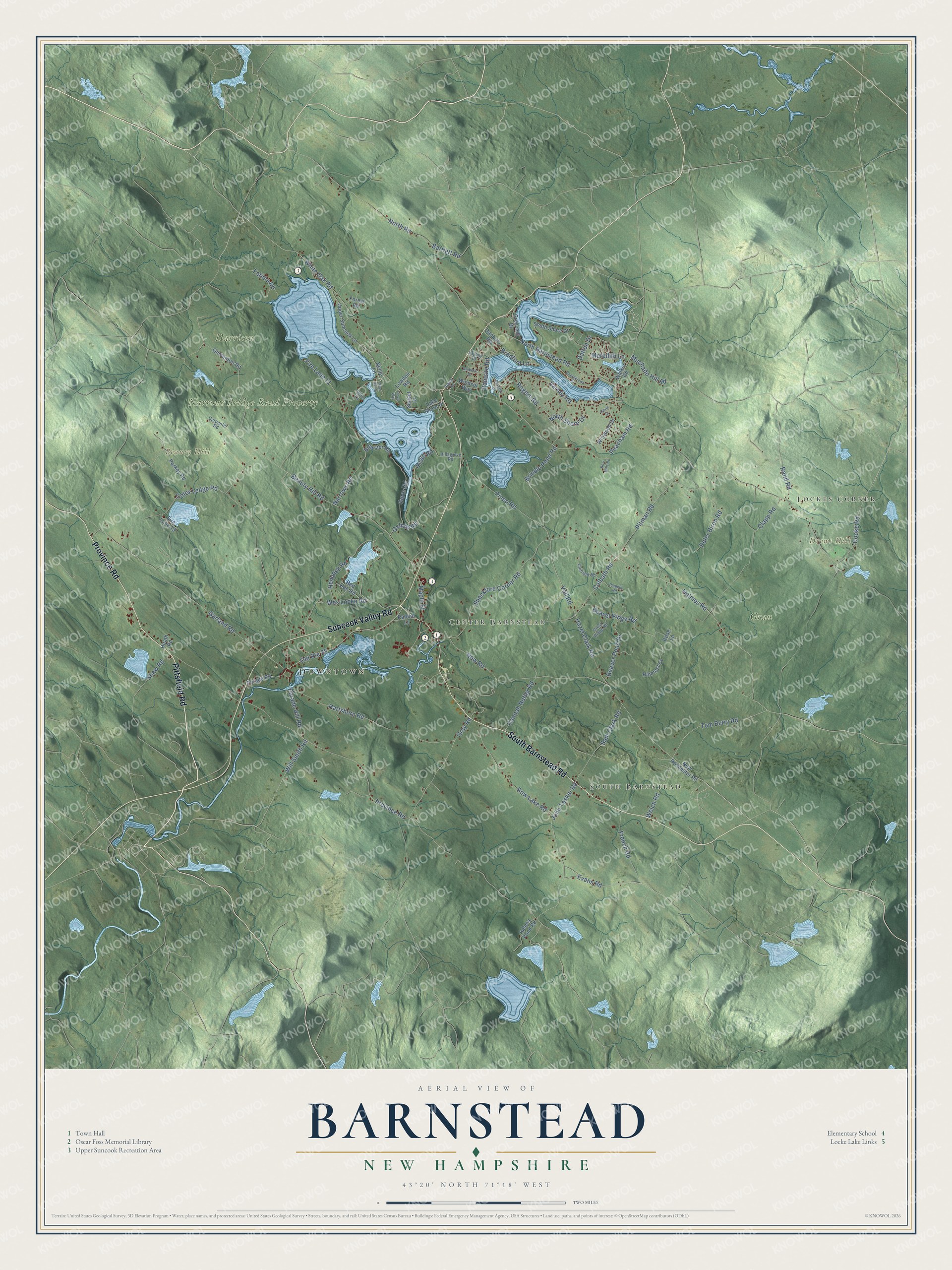 Watermarked full-map preview of Barnstead, New Hampshire