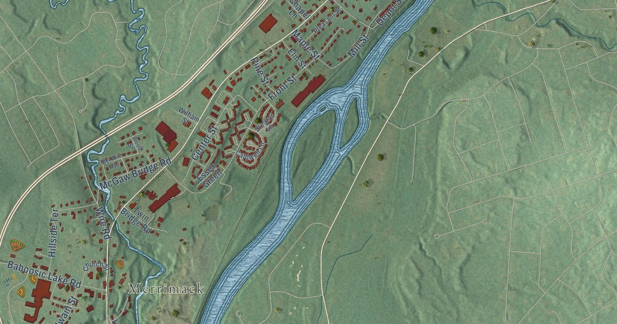 Detailed Map of East Merrimack, New Hampshire