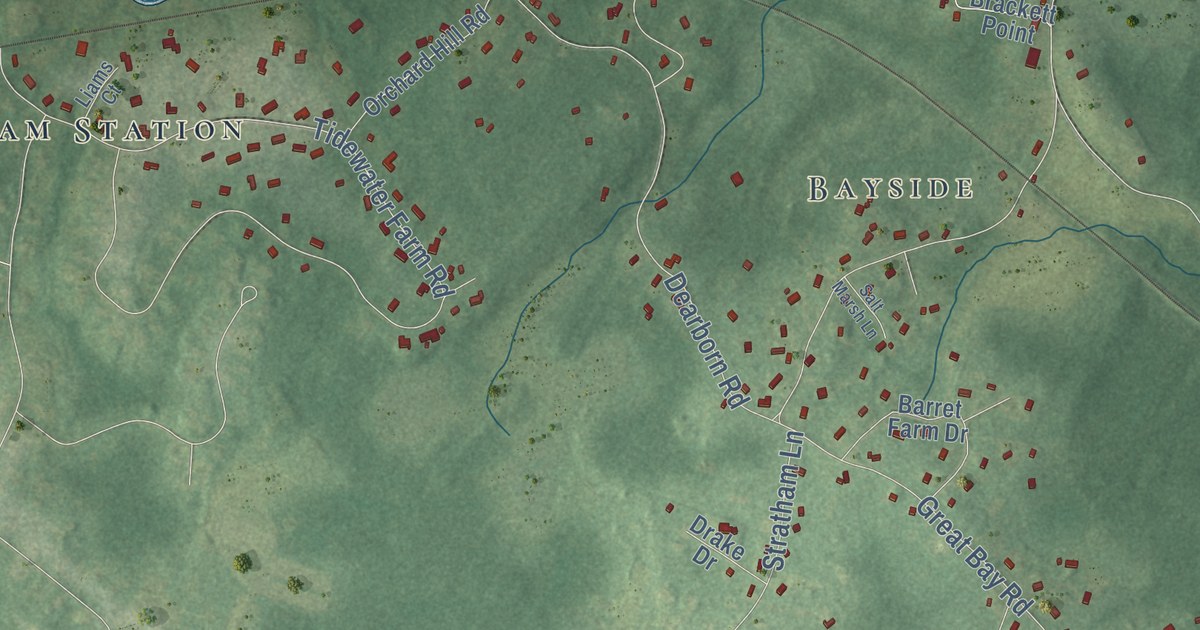 Detailed Map of Greenland, New Hampshire