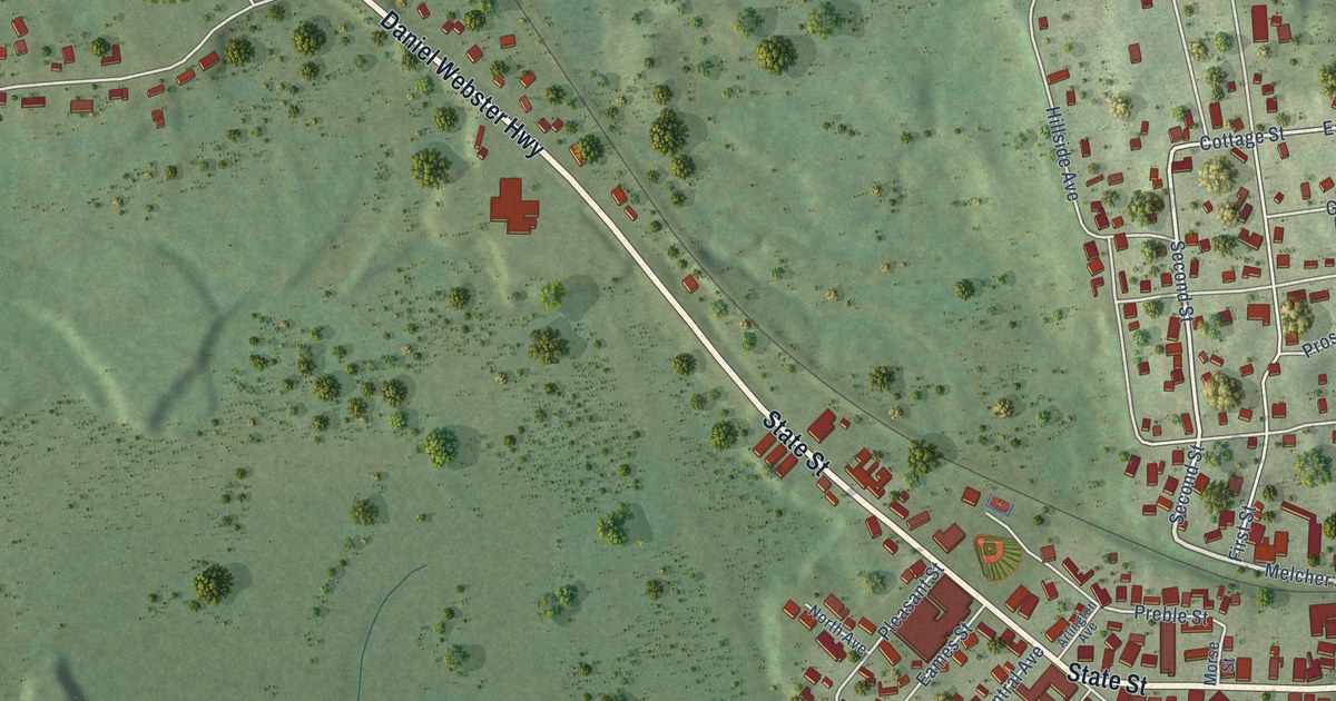 Detailed Map of Groveton, New Hampshire