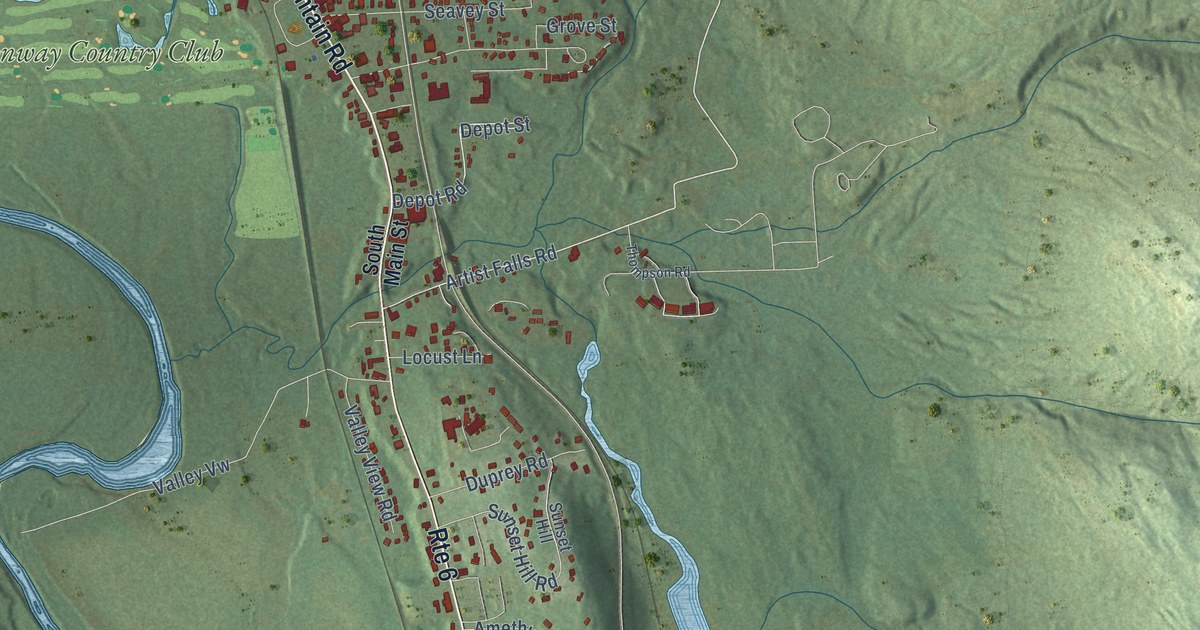 Map of North Conway, New Hampshire in 2026