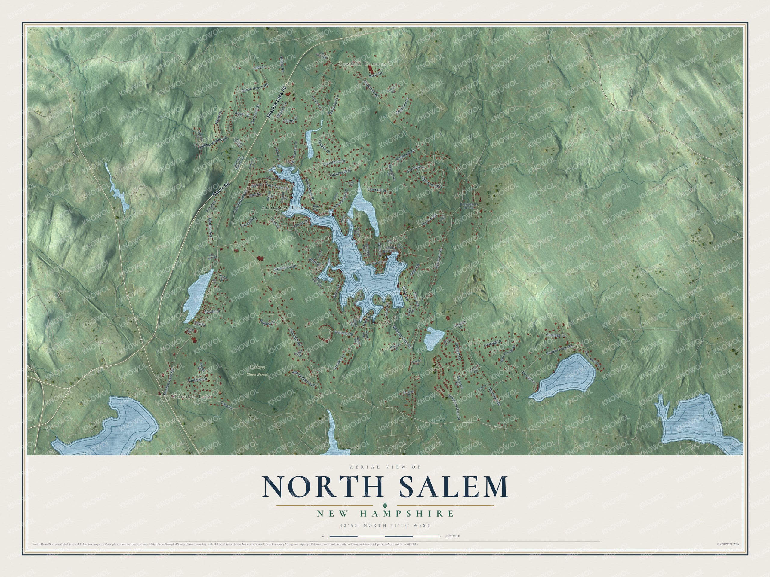 Watermarked full-map preview of North Salem, New Hampshire