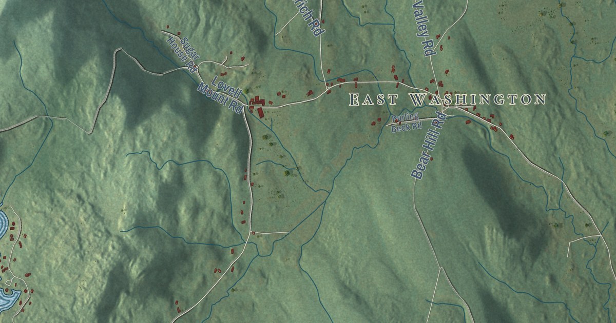 Detailed Map of Washington, New Hampshire