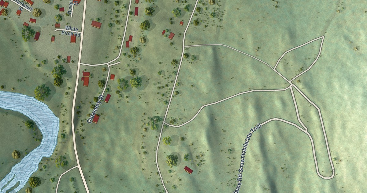 Detailed Map of West Stewartstown, New Hampshire