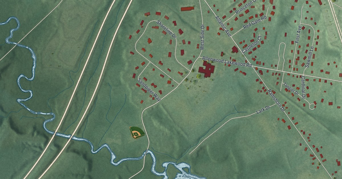 Map of Allenwood, New Jersey in 2026