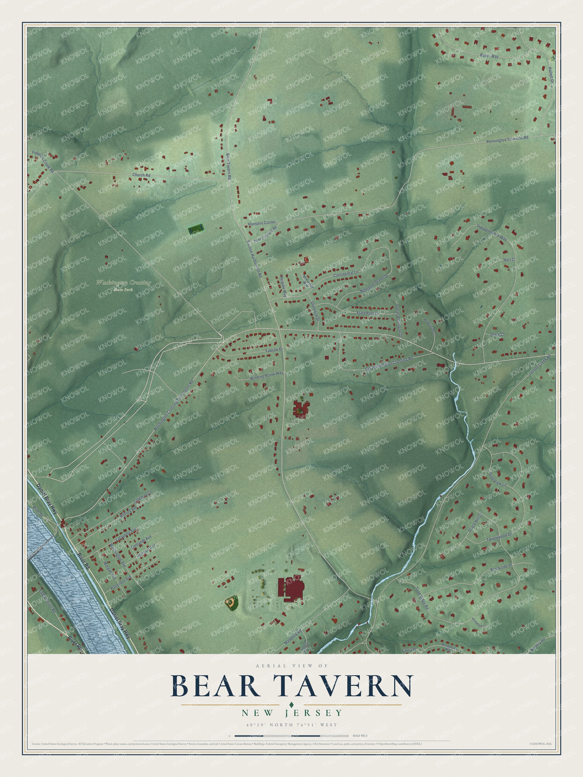 Watermarked full-map preview of Bear Tavern, New Jersey