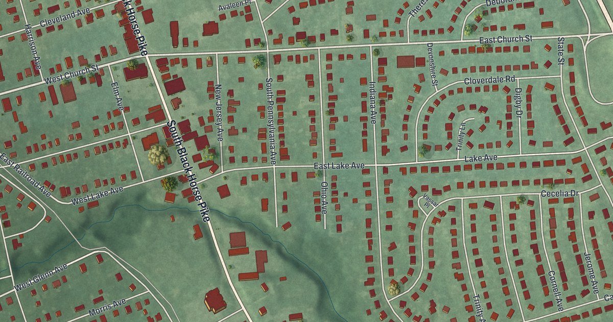 Map of Blackwood, New Jersey in 2026