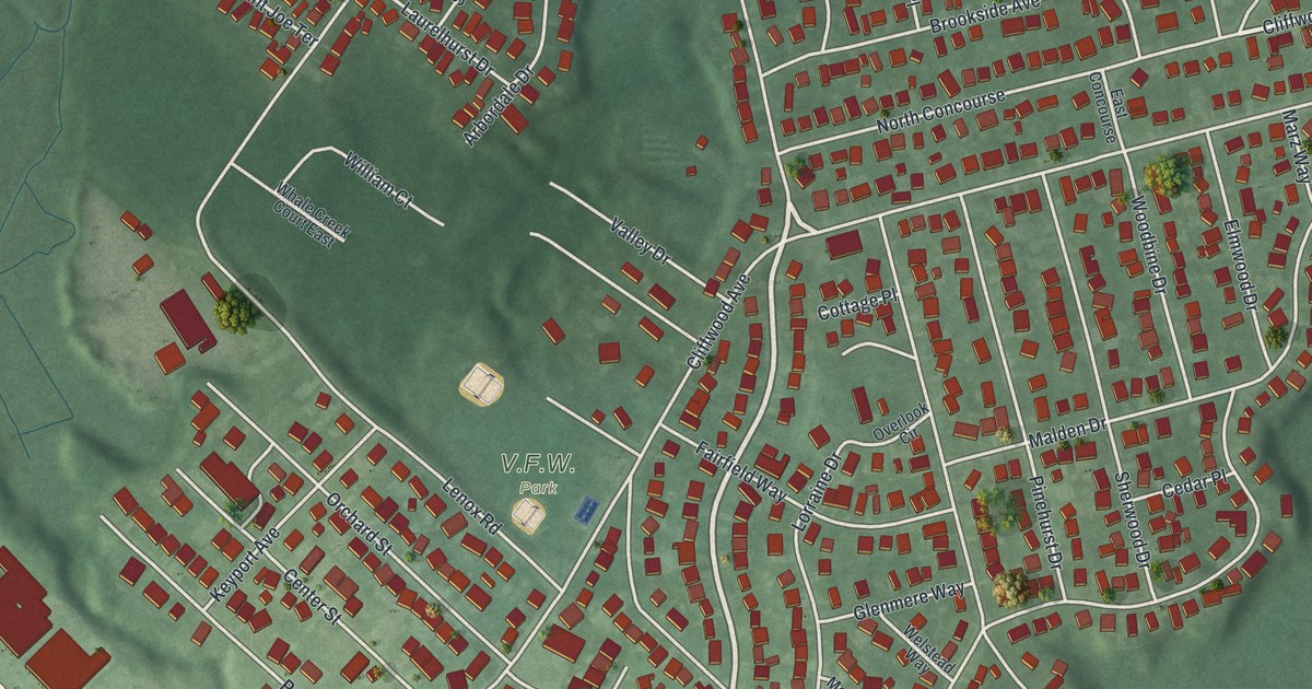 Map of Cliffwood Beach, New Jersey in 2026