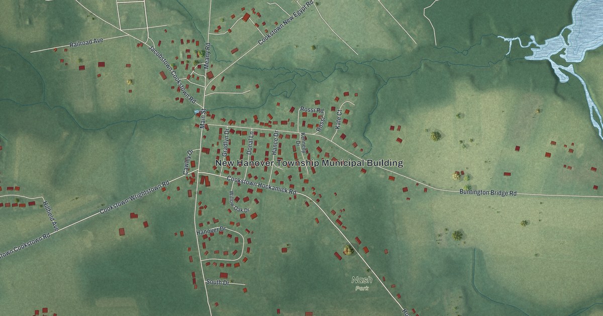 Map of Cookstown, New Jersey in 2026