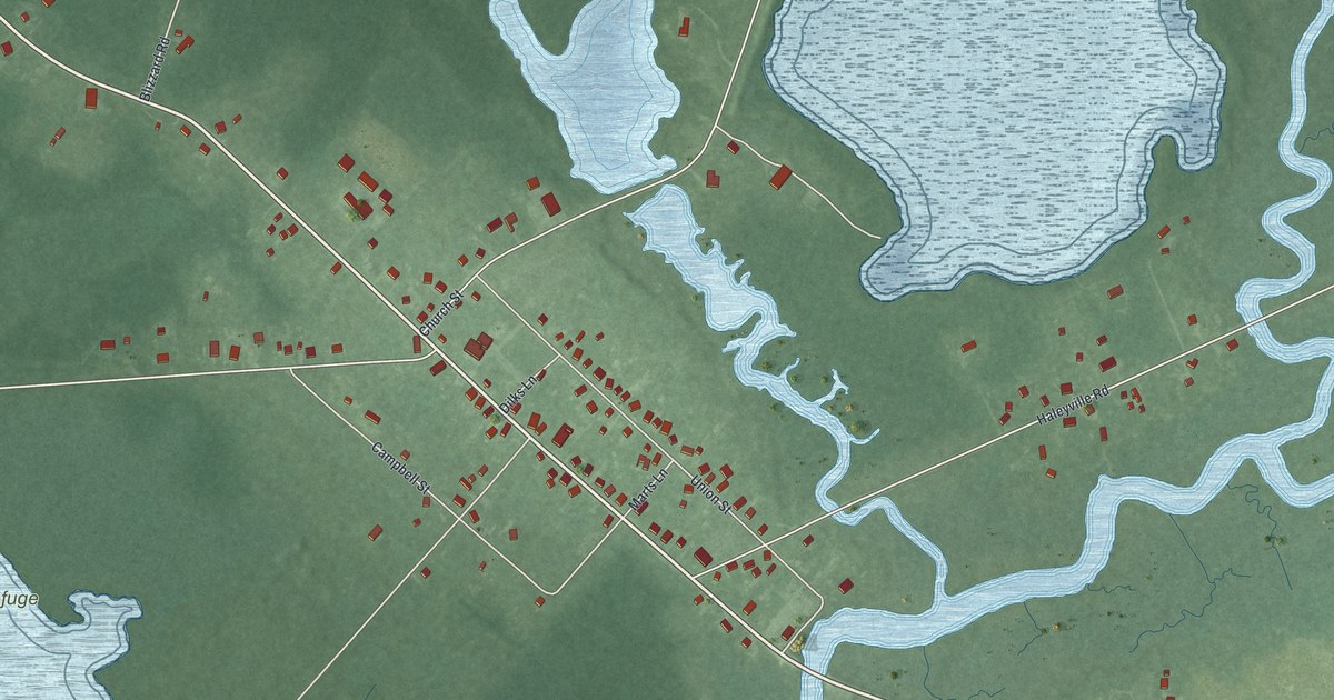 Map of Dividing Creek, New Jersey in 2026