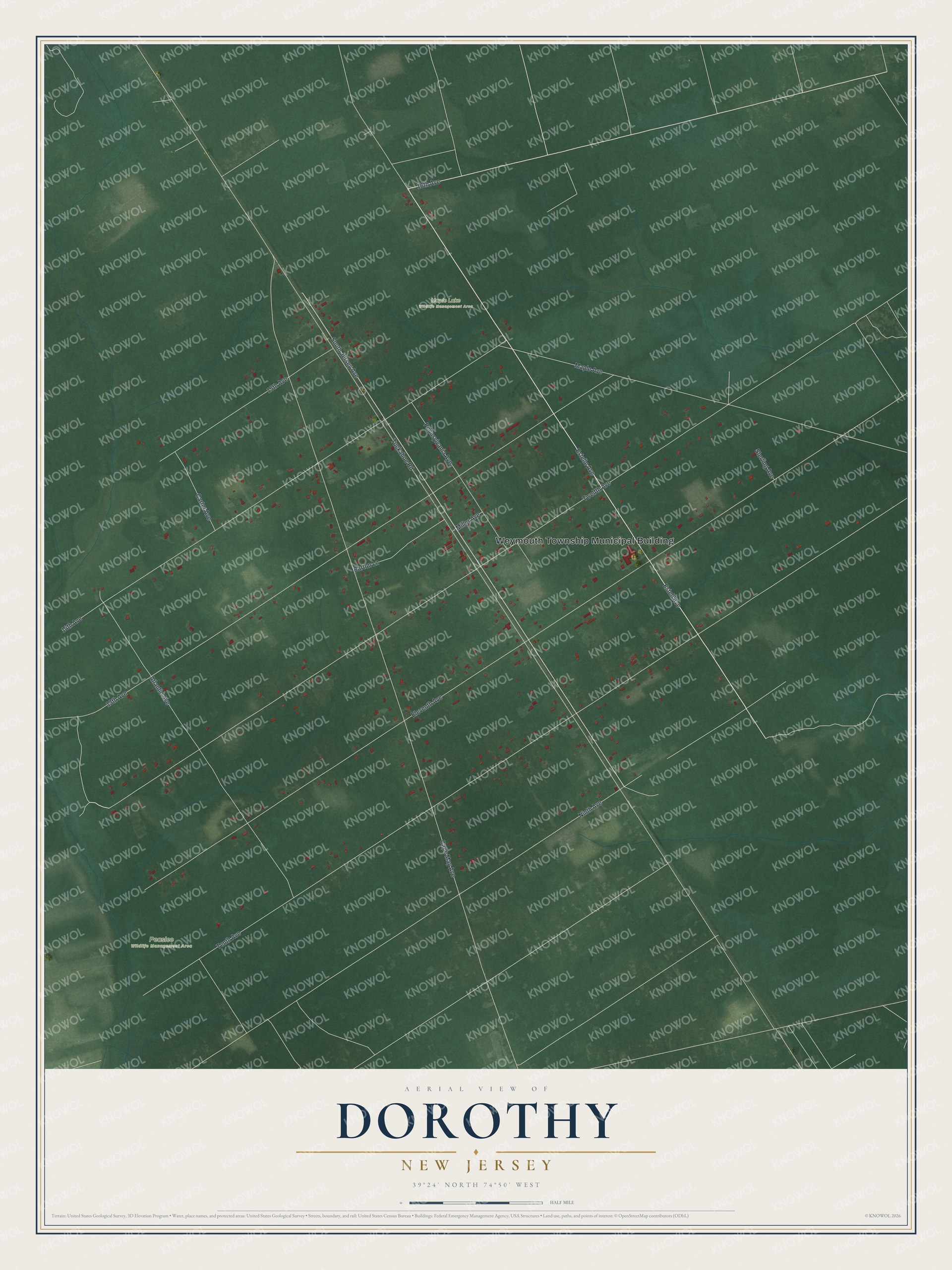 Watermarked full-map preview of Dorothy, New Jersey