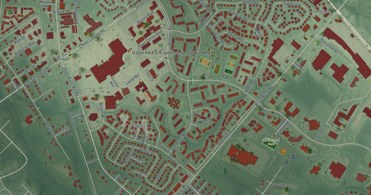 Map of Echelon, New Jersey in 2026
