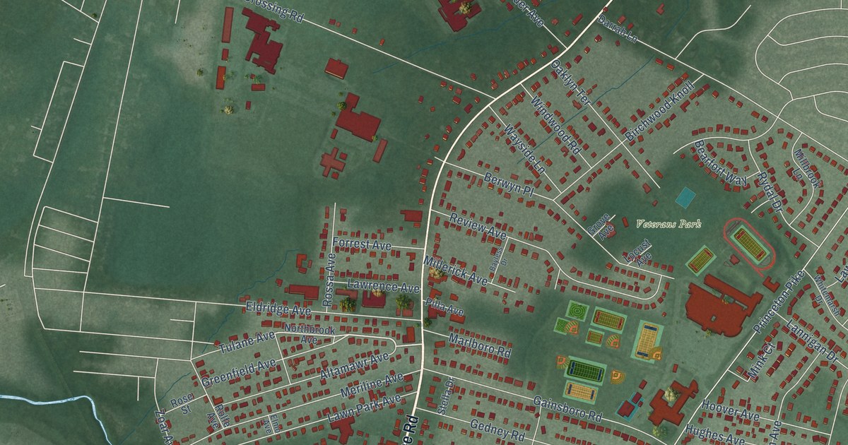 Detailed Map of Eldridge Park, New Jersey