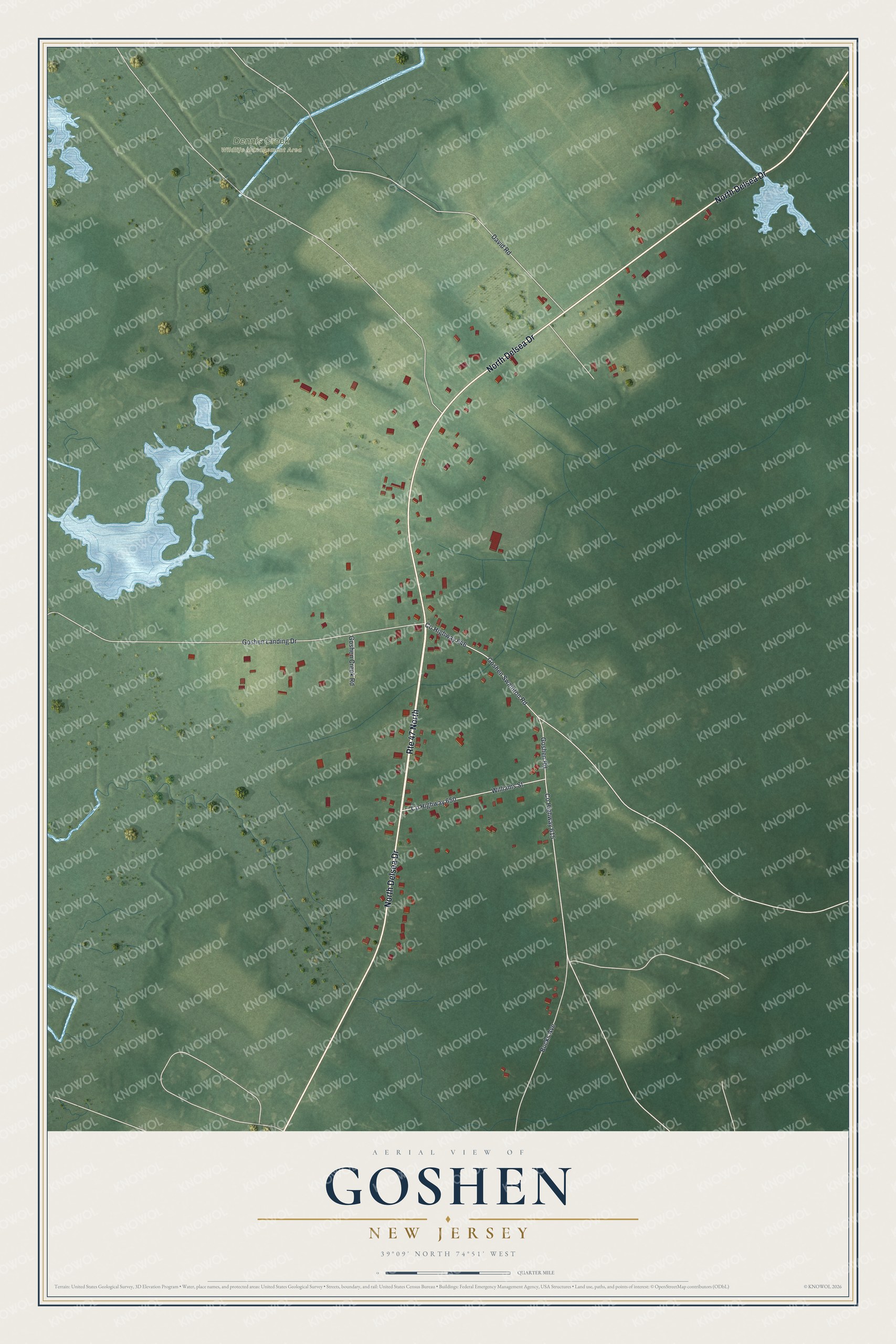 Watermarked full-map preview of Goshen, New Jersey