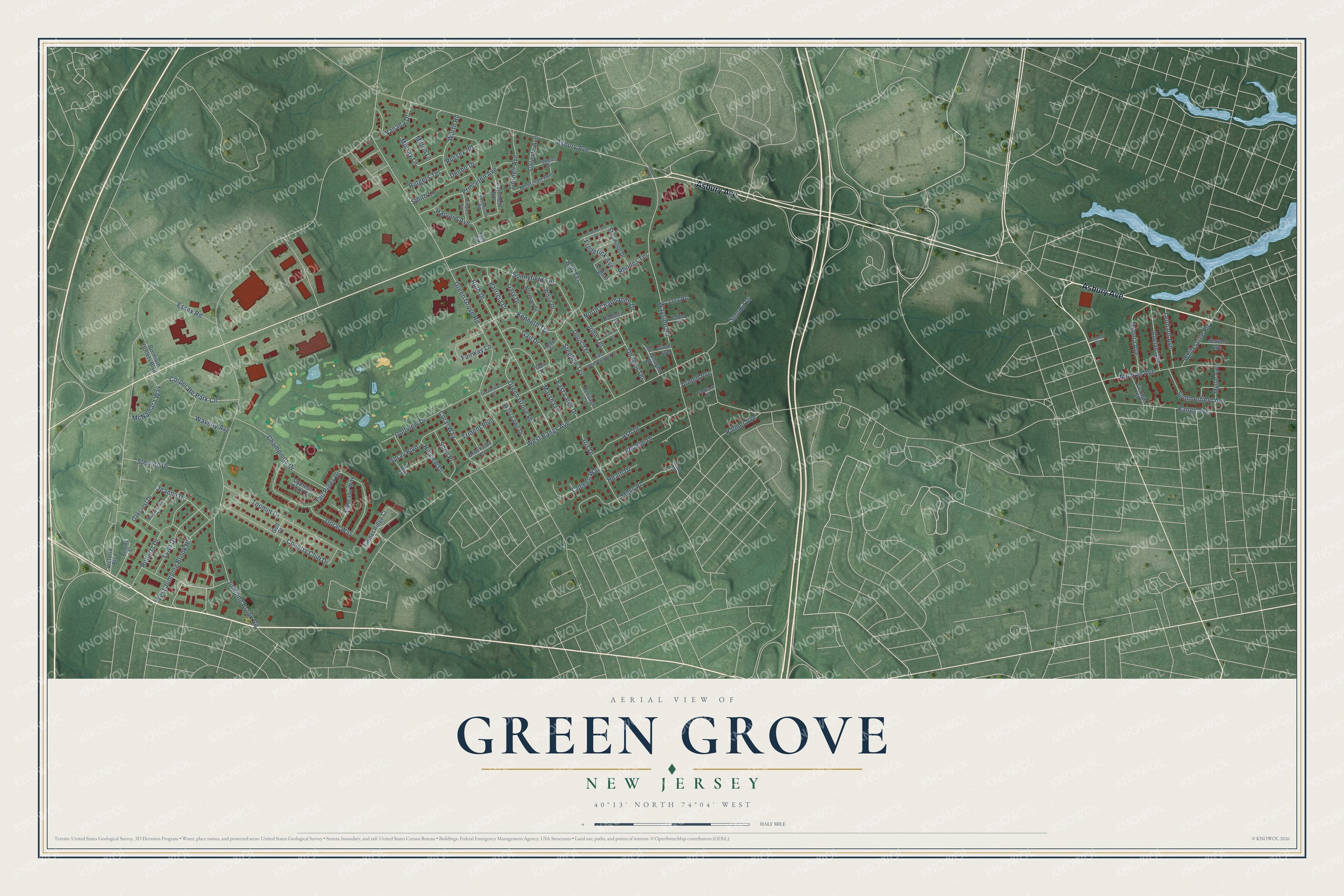 Watermarked full-map preview of Green Grove, New Jersey