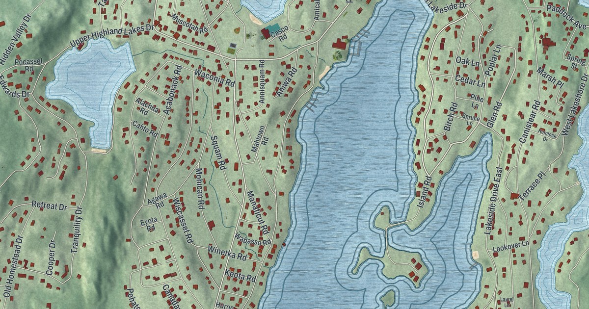 Map of Highland Lakes, New Jersey in 2026