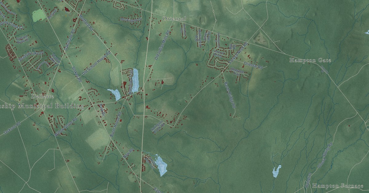 Detailed Map of Indian Mills, New Jersey