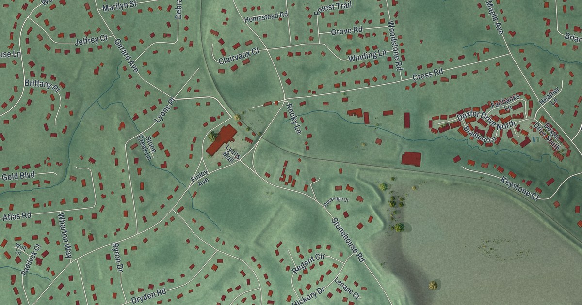 Map of Lyons, New Jersey in 2026