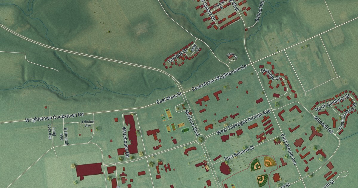 Map of McGuire AFB, New Jersey in 2026