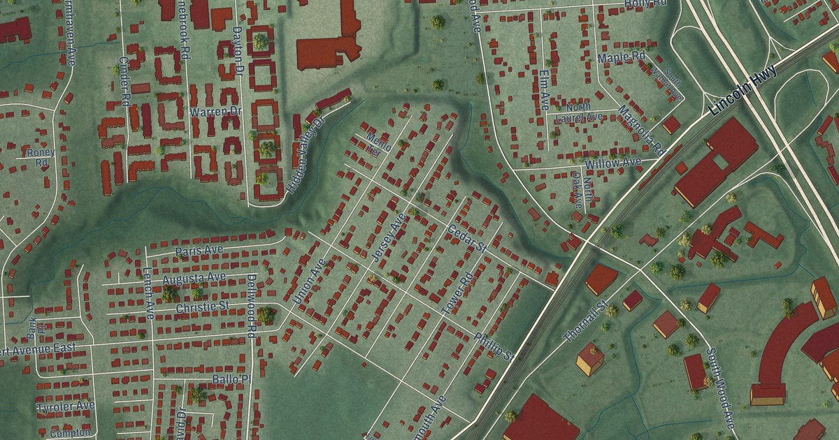 Detailed Map of Menlo Park, New Jersey