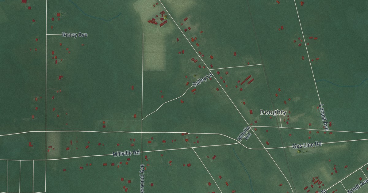 Map of Milmay, New Jersey in 2026