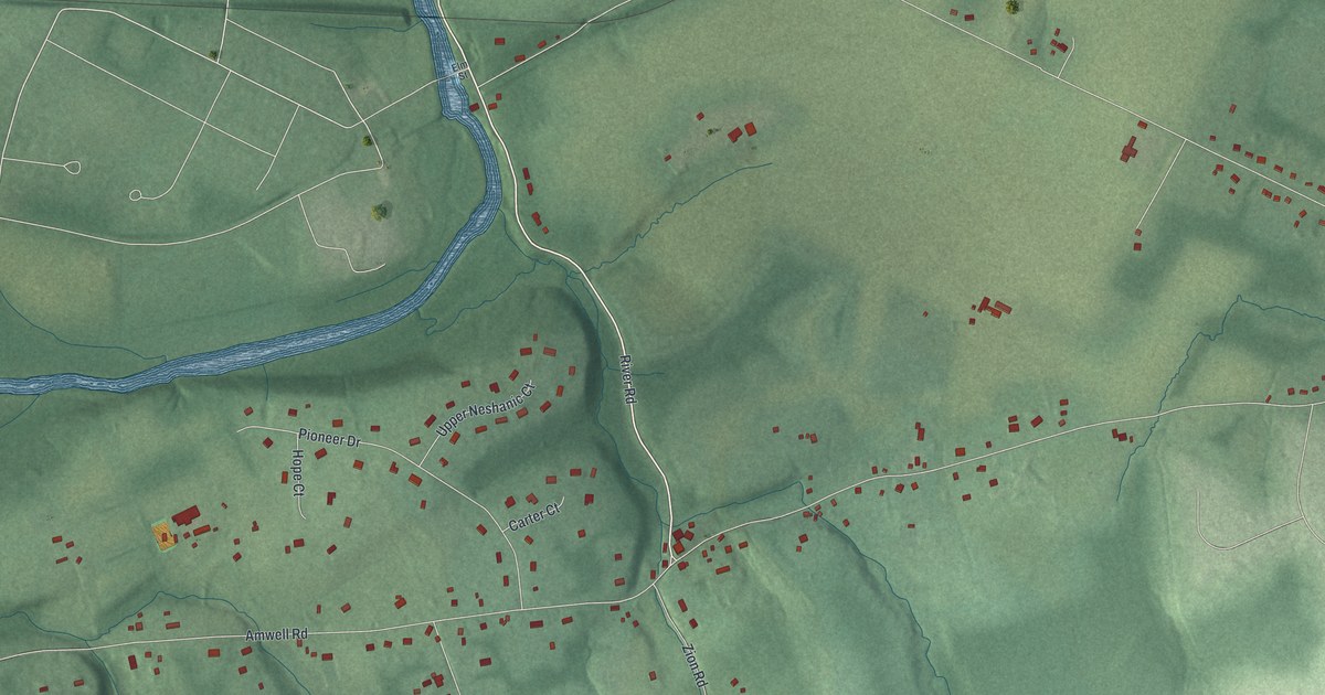 Map of Neshanic, New Jersey in 2026