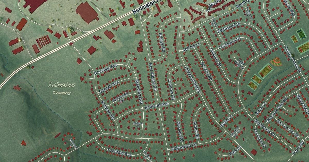 Detailed Map of New Albany, New Jersey