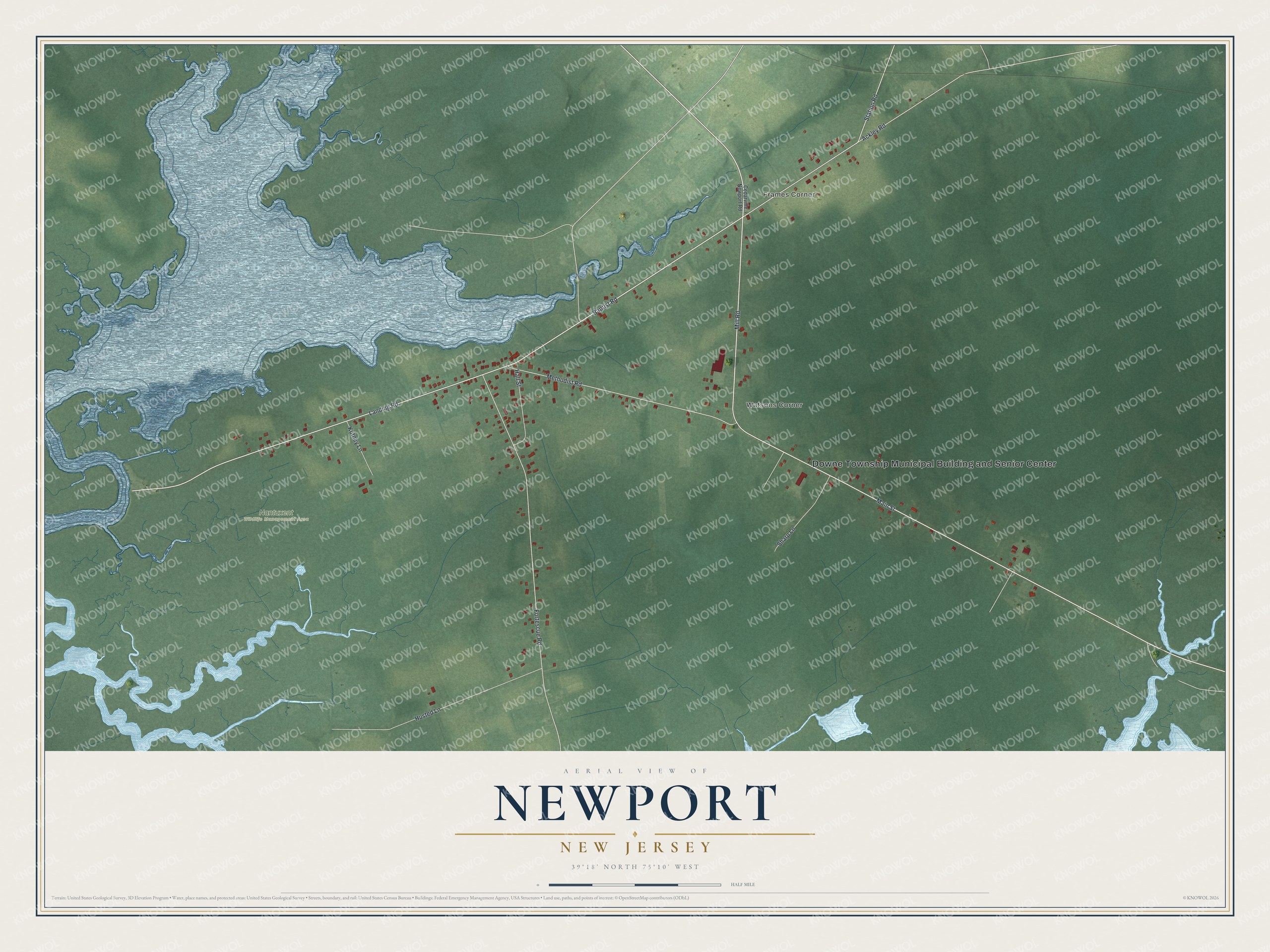 Watermarked full-map preview of Newport, New Jersey