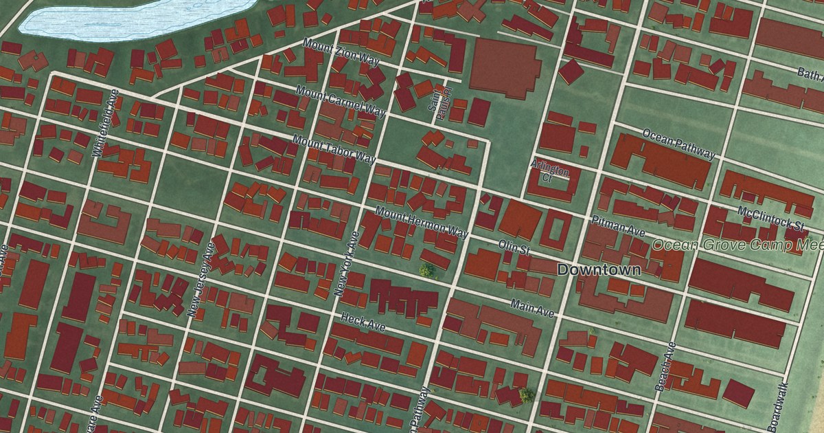 Map of Ocean Grove, New Jersey in 2026