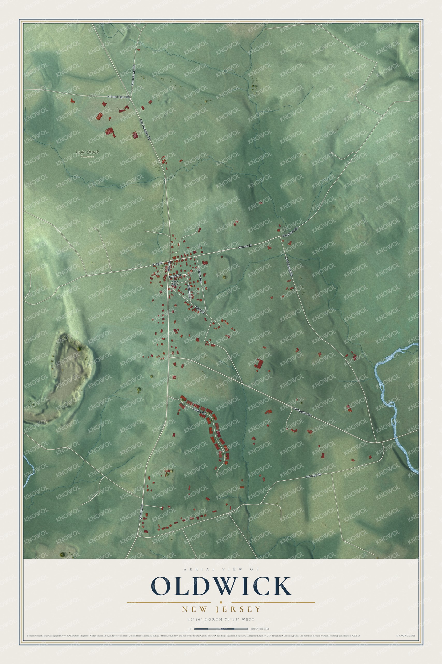 Watermarked full-map preview of Oldwick, New Jersey