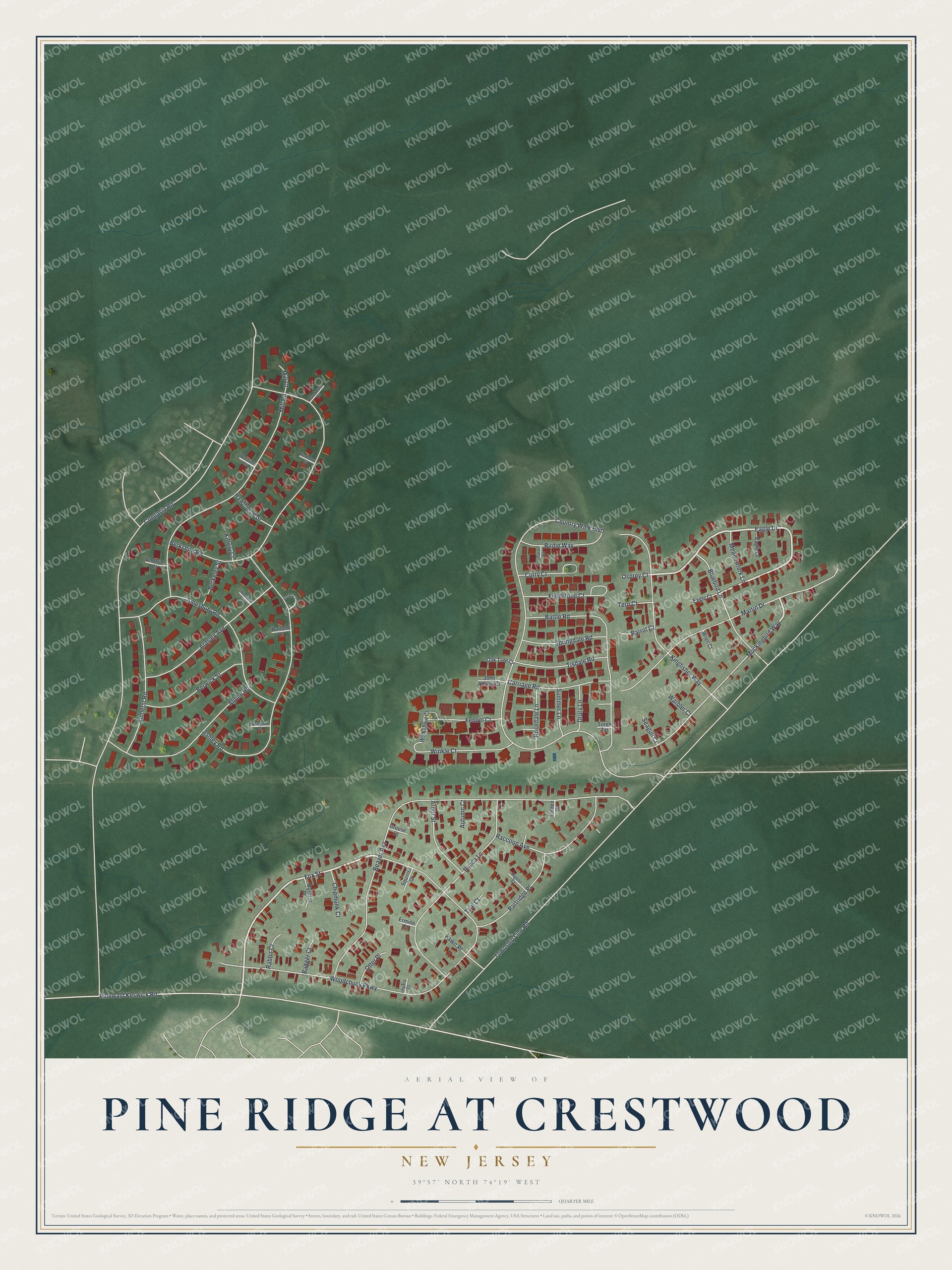 Watermarked full-map preview of Pine Ridge at Crestwood, New Jersey