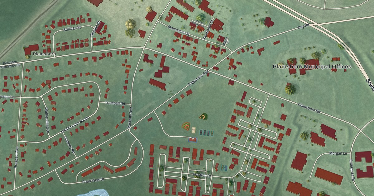Map of Plainsboro Center, New Jersey in 2026