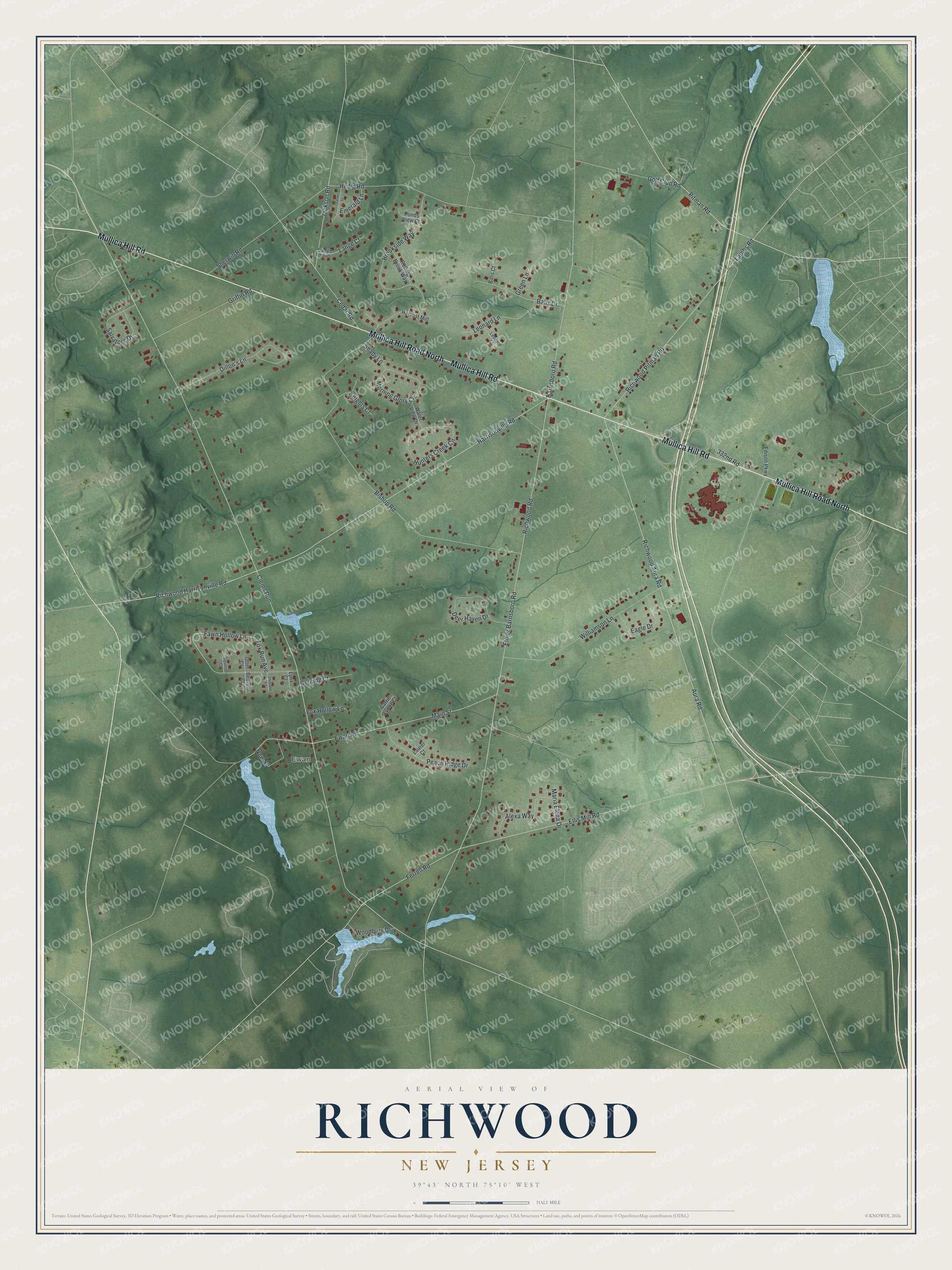 Watermarked full-map preview of Richwood, New Jersey