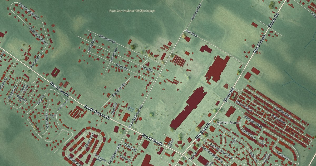 Map of Rio Grande, New Jersey in 2026