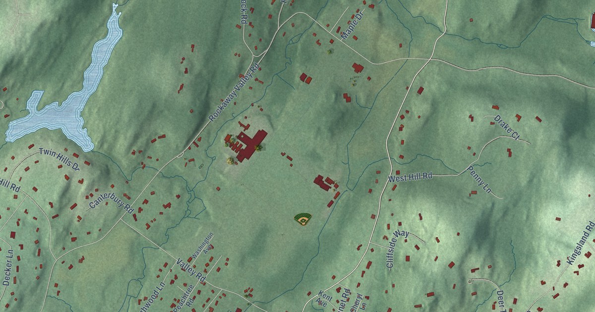 Detailed Map of Rockaway Valley, New Jersey