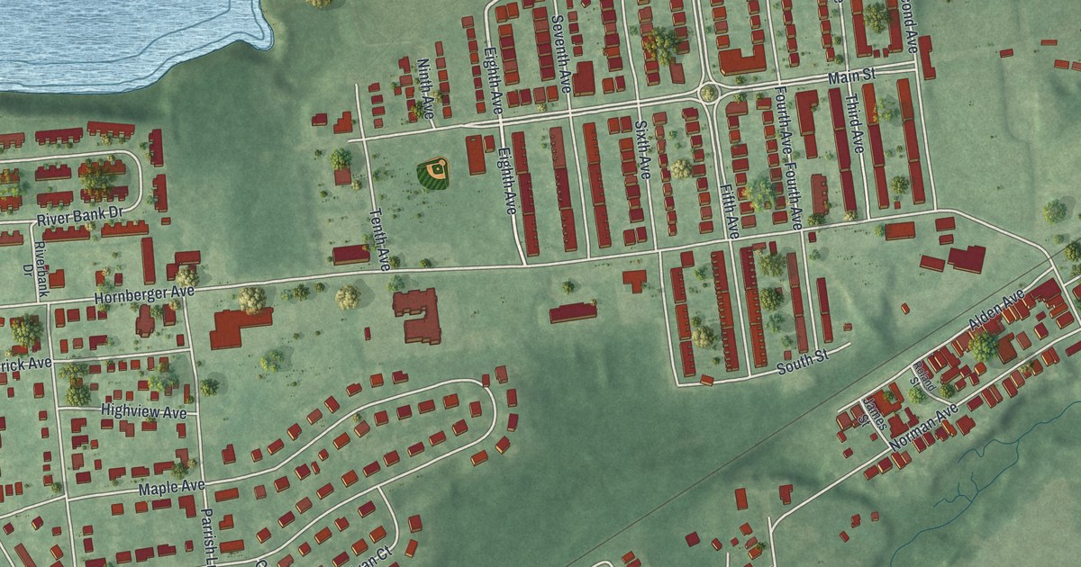 Map of Roebling, New Jersey in 2026